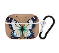 AirPods Pro & Pro 2 Case Cover Cute Little Butterfly Protective Case with Keychain Front LED Visible for Women Men