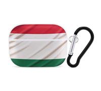 AirPods Pro & Pro 2 Case Cover Italy Flag Protective Case with Keychain Front LED Visible for Women Men
