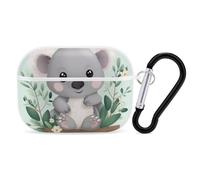 AirPods Pro & Pro 2 Case Cover Koala Protective Case with Keychain Front LED Visible for Women Men