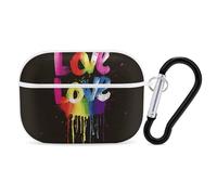 AirPods Pro & Pro 2 Case Cover Love is Love Protective Case with Keychain Front LED Visible for Women Men
