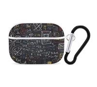 AirPods Pro & Pro 2 Case Cover Mathematics and Physics Protective Case with Keychain Front LED Visible for Women Men