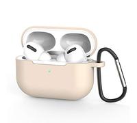 AirPods Pro Silicone Protective Case and Skin Case for AirPods Pro [Front LED Visible] [Wireless Charging] (Carabiner, Dune Colour)