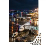 Airport Airplanes Night 1000 Piece Jigsaw, Festive Gift, 70x50cm/1000pcs