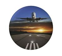 Airport Custom 6cm Pin Badge-Iron Tinplate Material,Glossy Laminated,Single Sided Print-for Jackets,Bags