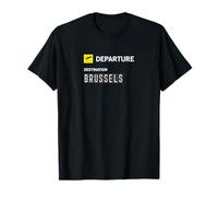Airport Departure Brussels Scoreboard T-Shirt