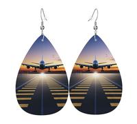 airport earring women earings leather teardrop double sided lightweight ear accessories jewelry fashion birthday gift