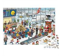 Airport Holiday Havoc Wooden Jigsaw Puzzle Waterproof 1000 Piece Puzzles for Adults Colourful Educational Games