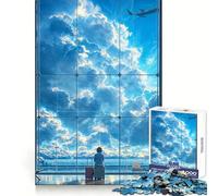 Airport Lonliness Jigsaw Puzzles for Adults 1000 Pieces Think Smart Smooth Joint Home Activity Christmas Surprise (38x52cm)
