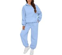 Airport Outfits for Women 2025, Womens Long Hoodies Zip Up, Oversized Half Zip Lapel Sweatshirt, Cotton, Ladies 2 Piece Outfit Casual, Navy Jackets, People, Jumper, Navy Hoodie
