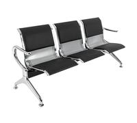 Airport Reception Chair with Armrests Leather Waiting Room Seating for Office Hospital Bank Business Lounge - Stylish & Comfortable Design