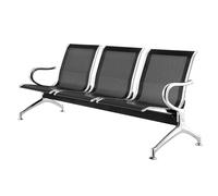 Airport Reception Chairs 2-3 Seat Waiting Room Furniture Office Guest Chairs with Armrests Reception Benches Comfortable Office and Bank Seating 3-Seat Design