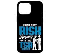 Airport Security Appreciation Officer Arguing TSA Officer Case for iPhone 16 Pro Max