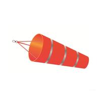 Airport Windsock Rip-Stop Outdoor Wind Measurement Sock Enhanced Visibility Reflective Belt Oxford Cloth Weatherproof 60cm for Aviation Meteorology Farming Industrial Use(Red Grey)