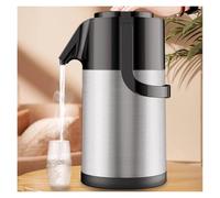 Airpot Coffee Dispenser Thermal with Pump,3L/102 Oz Insulated Jug Stainless Steel Large Airpot Coffee Carafe Lever Action for Hot/Cold Water(Nero)