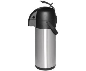 Airpot Vacuum Flask 4Ltr Olympia Stainless Steel Lever Pump Pot Drinks Dispenser