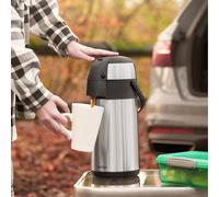 Airpot with Vacuum Pump and Carry Handle - Silver / 3l