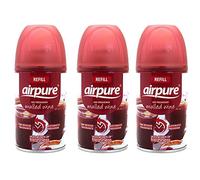 airpure 3 X FRESHMATIC AUTOMATIC SPRAY REFILLS 250ML MULLED WINE, Pack of 3,AF106-3-A