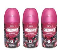 airpure 3 X FRESHMATIC AUTOMATIC SPRAY REFILLS 250ML SPARKLING BERRY AIRWICK COMPATIBLE, Pack of 3