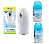 Airpure Automatic Air Freshener Machine with 2 Refills (Fresh Linen) Airwick Compatible