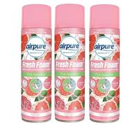 Airpure Fresh Foam Mighty Mousse Bathroom & Toilet Cleaner (3 x 500ml) (Pink Grapefruit x3)