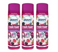 Airpure Fresh Foam Mighty Mousse Bathroom & Toilet Cleaner (3 x 500ml) (Sparkling Berry x3)