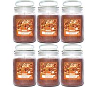 Airpure Gingerbread Spice Scented Candle For Bedroom Living Room 510g x 6