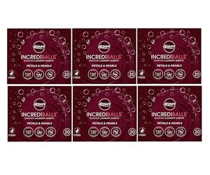 Airpure Incrediballs Scented Laundry Sheets (6 x 20 Pack) Total 120 Washes - (6 x Petals & Pearls)