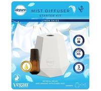 Airpure Mist Diffuser Starter Kit Linen Skies, USB-C or Battery Operated, 3 Intensity Settings, Up to 45 Days, Vegan Friendly Home Fragrance (Starter Kit (Linen Skies))
