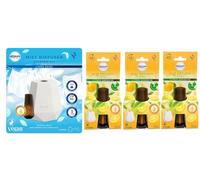 Airpure Mist Diffuser Starter Kit with 3 Refills, USB-C/Battery Operated, Vegan Friendly (Starter Kit + 3 Citrus Zing Refills)