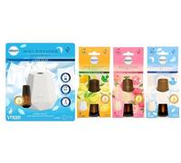 Airpure Mist Diffuser Starter Kit with 3 Refills, USB-C/Battery Operated, Vegan Friendly (Starter Kit + 3 Mixed Refills)