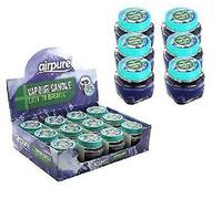 airpure Pack of 12 scented candles/steam candles, burning time 8 hours, menthol for colds, 118 g, Blue