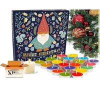 Airpure Scented Candle Advent Calendar 2023-24-Countdown to Christmas with 23 Festive Tea Lights & 1 Special Votive Candle | 5 Delightful Fragrances | Over 100 Hours of Aroma | Beautiful Foiled Design