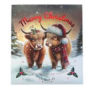 Airpure Scented Candle Advent Calendar 2025-24 Scented Candles Countdown to Christmas 2025 - Tea Light Scented Candle Advent Calendar - 23 Tea Lights & 1 Votive Candle Christmas Eve (Highland Cow)