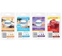 Airpure Scented Wax Melts (4 Pack) French Vanilla, Linen Room, Tahitian Sunset & Cherry Berry (Option31)