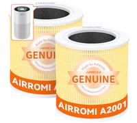 AIRROMI A2001 HEPA Air Purifier Replacement Filter, 3-In-1 Original Filter, Remove 99.97% of 0.3 Micron Particle 2 Pack Pets Filter Yellow Activated Carbon