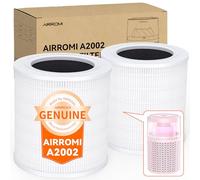 AIRROMI A2002 HEPA Air Purifier Replacement Filter, 3-In-1 Original Filter, Remove 99.97% of 0.3 Micron Particle 2 Pack White Activated Carbon
