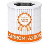 AIRROMI A2005 HEPA Air Purifier Replacement Filter, 3-In-1 Original Filter, Remove 99.97% of 0.3 Micron Particle 1 Pack White Activated Carbon 1Pack
