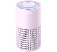 AIRROMI Air Purifier for Bedroom with HEPA 3-in-1 Filter, Pet Air Purifier for Home Cat Pee Smell, Covers Upto 990 Ft², Quiet 360°intake Air Cleaner for Pet Hair,Allergies,Pollen,Smoke A2001 Purple
