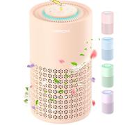 AIRROMI Air Purifier for Bedroom with True H13 HEPA 3-in-1 Filters, Pet Air Purifiers for Home Cat Pee Smell, Covers Up to 983 Ft², Quiet 360° intake Air Cleaner for Allergies Dust Smoke Odor Orange