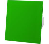 Airroxy Green Acrylic Glass Front Panel 100mm Standard Extractor Fan For Wall Ceiling Ventilation