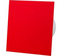 Airroxy Red Acrylic Glass Front Panel 100mm Humidity Sensor Extractor Fan For Wall Ceiling Ventilation