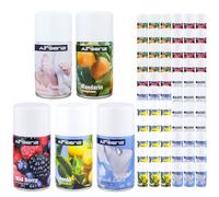 AIRSENZ Air Freshener 72x 270ml Automatic Dispenser Aerosol Spray Refill Cans - 12 Packs of 5 Mixed Fragrances