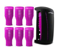 Airsenz Black Non Aerosol Air Freshener Dispenser and 6 Gel Refills - 50% More Fragrance Content than other Brands - 60 Day Odour Control per Gel Refill - No Harmful Aerosols (Honeysuckle)