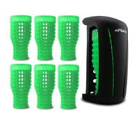 Airsenz Black Non Aerosol Air Freshener Dispenser and 6 Gel Refills - 50% More Fragrance Content than other Brands - 60 Day Odour Control per Gel Refill - No Harmful Aerosols (Melon)