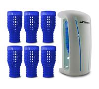 Airsenz Non Aerosol Air Freshener Dispenser and 6 Gel Refills - 50% More Fragrance Content than other Brands - 60 Day Odour Control per Gel Refill - No Harmful Aerosols (Cotton Bloom)