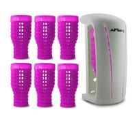 Airsenz Non Aerosol Air Freshener Dispenser and 6 Gel Refills - 50% More Fragrance Content than other Brands - 60 Day Odour Control per Gel Refill - No Harmful Aerosols (Honeysuckle)