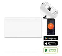 Airsenz Slimline Wifi App Controlled Electric Panel Heater With 24/7 Timer And Thermostat 2Kw