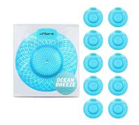 Airsenz Swirl Bio Enzymatic Urinal Mats - Box of 10 Urinal Screens - Enzyme Technology Destroys the Causes of Bad Odours - 30-60 Day Odour Control (Ocean Breeze)