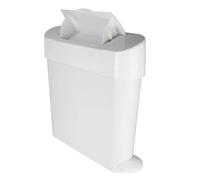 Airsenz White Pedal Operated Sanitary Waste Bin 22L - Side Opening - Slimline Design
