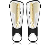 AirsFish Shin Pads Boys CE Certified Kids Shin Pads with Ankle Protection,Breathable Non Slip Extended Adjustable Straps